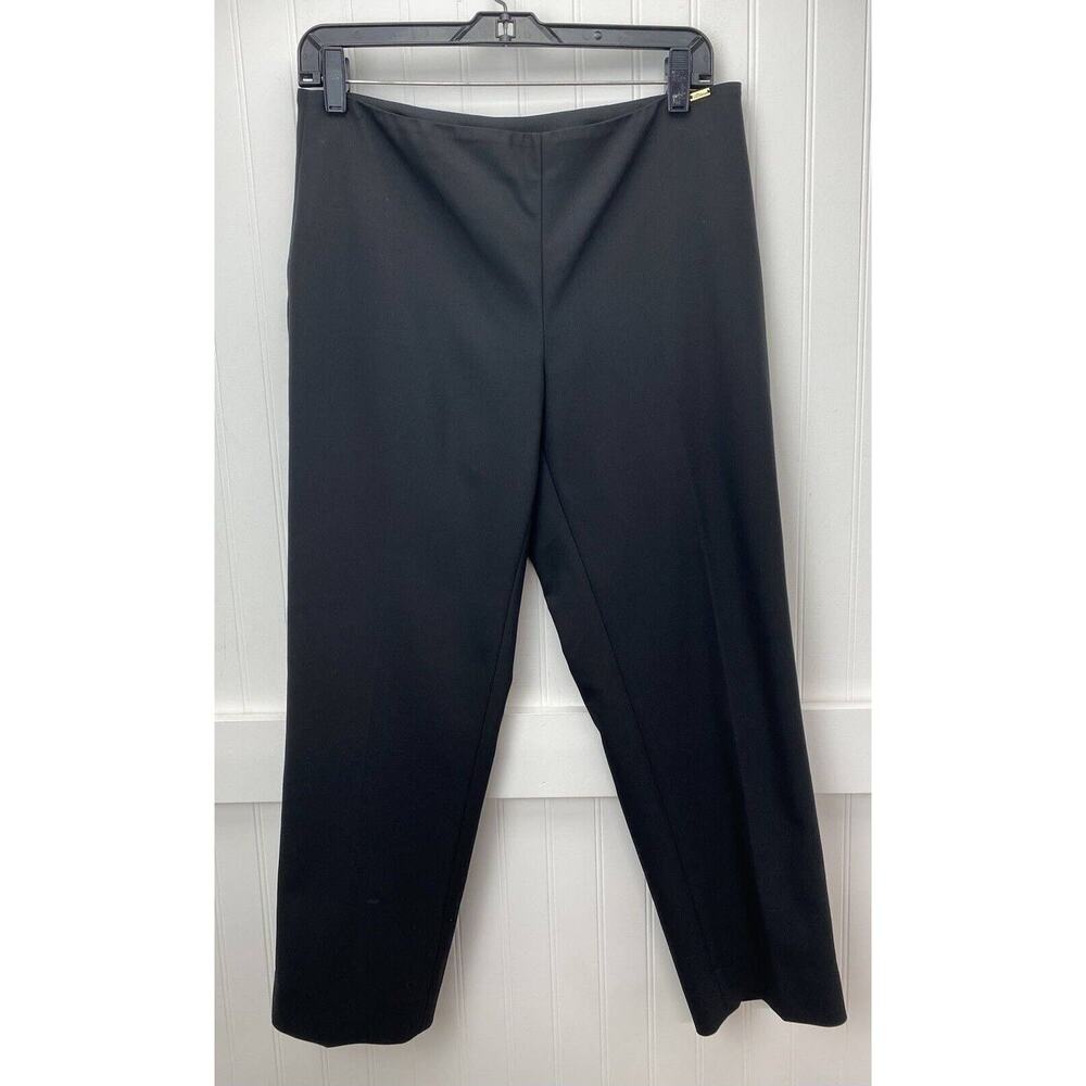 St John Sport Pants Cropped Dressy Womens 6 Black Midrise USA EUC